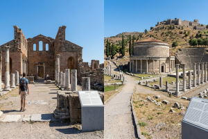 Explore one of the Seven Churches and the ancient medical center (Asklepion).